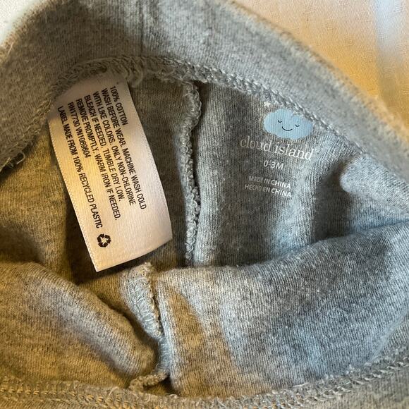 Set of 7 Cloud Island Baby Boy Shirts and Pants Long Sleeve size 0-3M Blue Gray - Picture 10 of 11